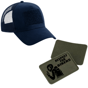 Schildkappe mit Respect for Bikers Patch