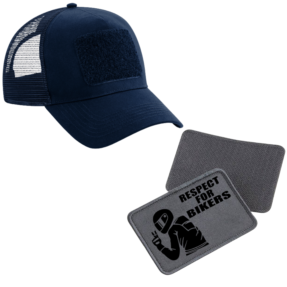 Schildkappe mit Respect for Bikers Patch