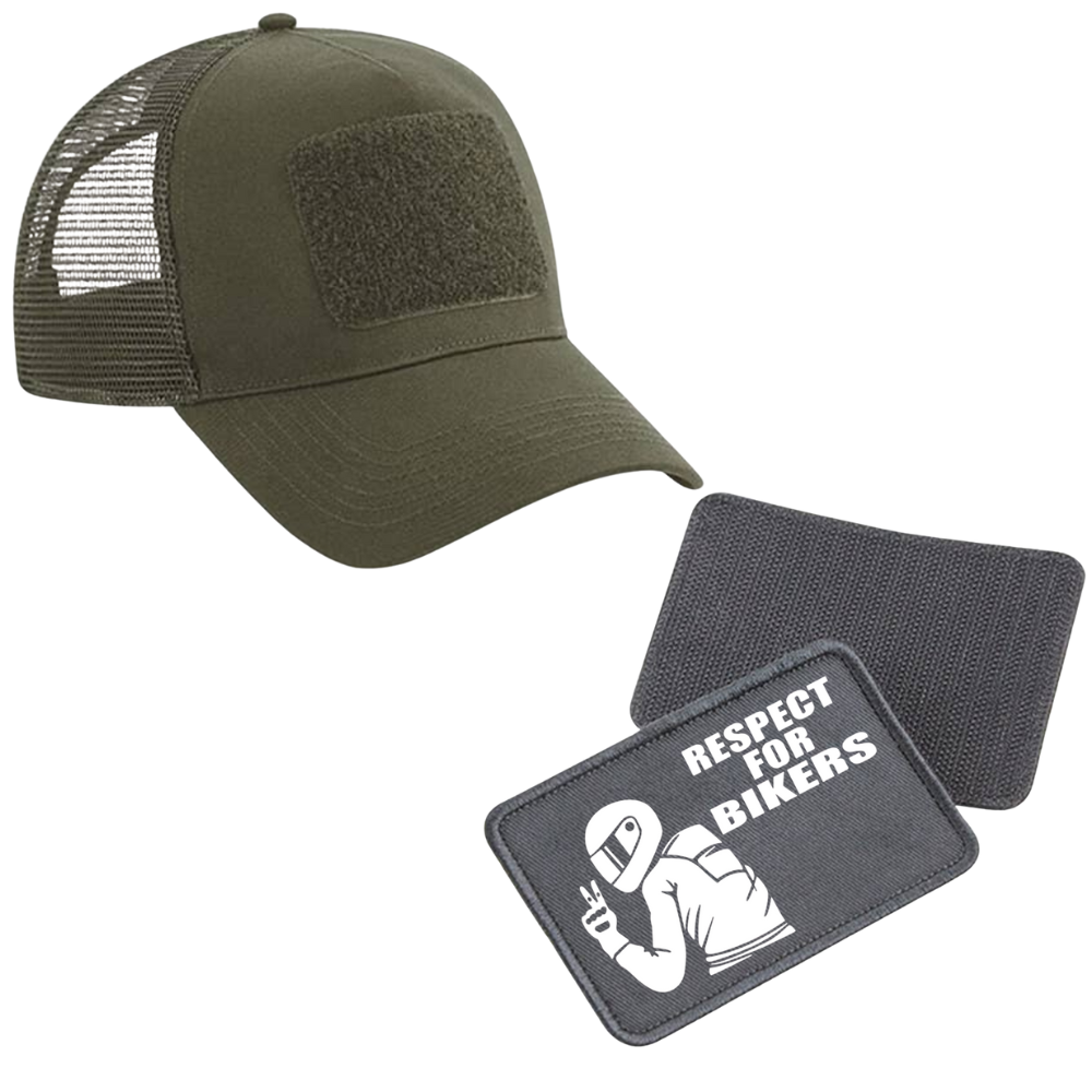 Schildkappe mit Respect for Bikers Patch