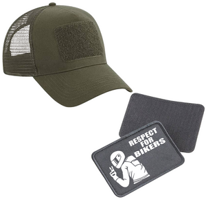 Schildkappe mit Respect for Bikers Patch