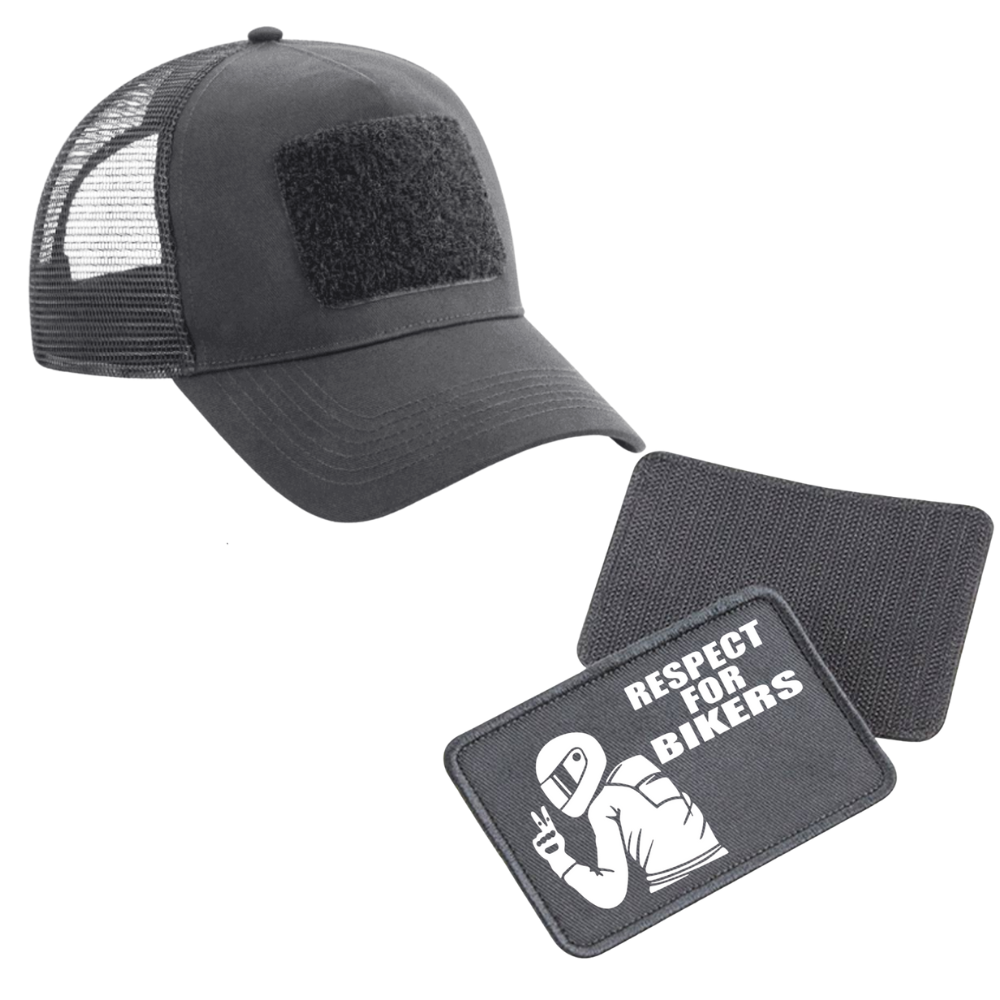 Schildkappe mit Respect for Bikers Patch