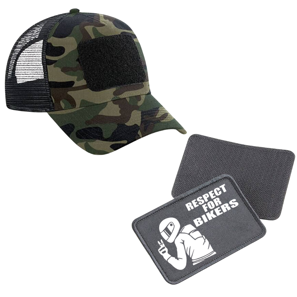 Schildkappe mit Respect for Bikers Patch