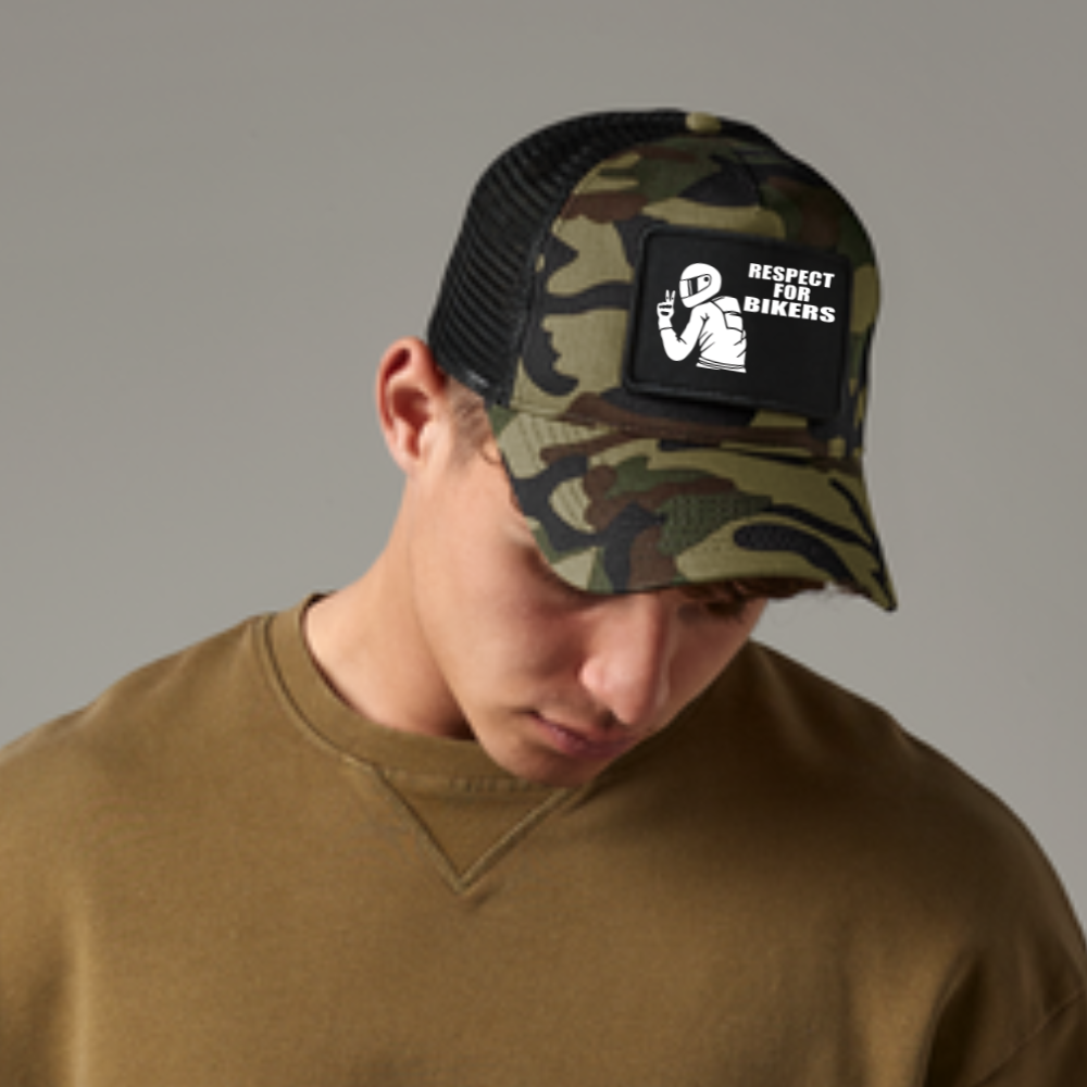 Schildkappe mit Respect for Bikers Patch