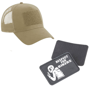 Schildkappe mit Respect for Bikers Patch