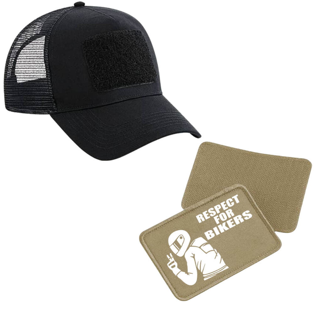 Schildkappe mit Respect for Bikers Patch