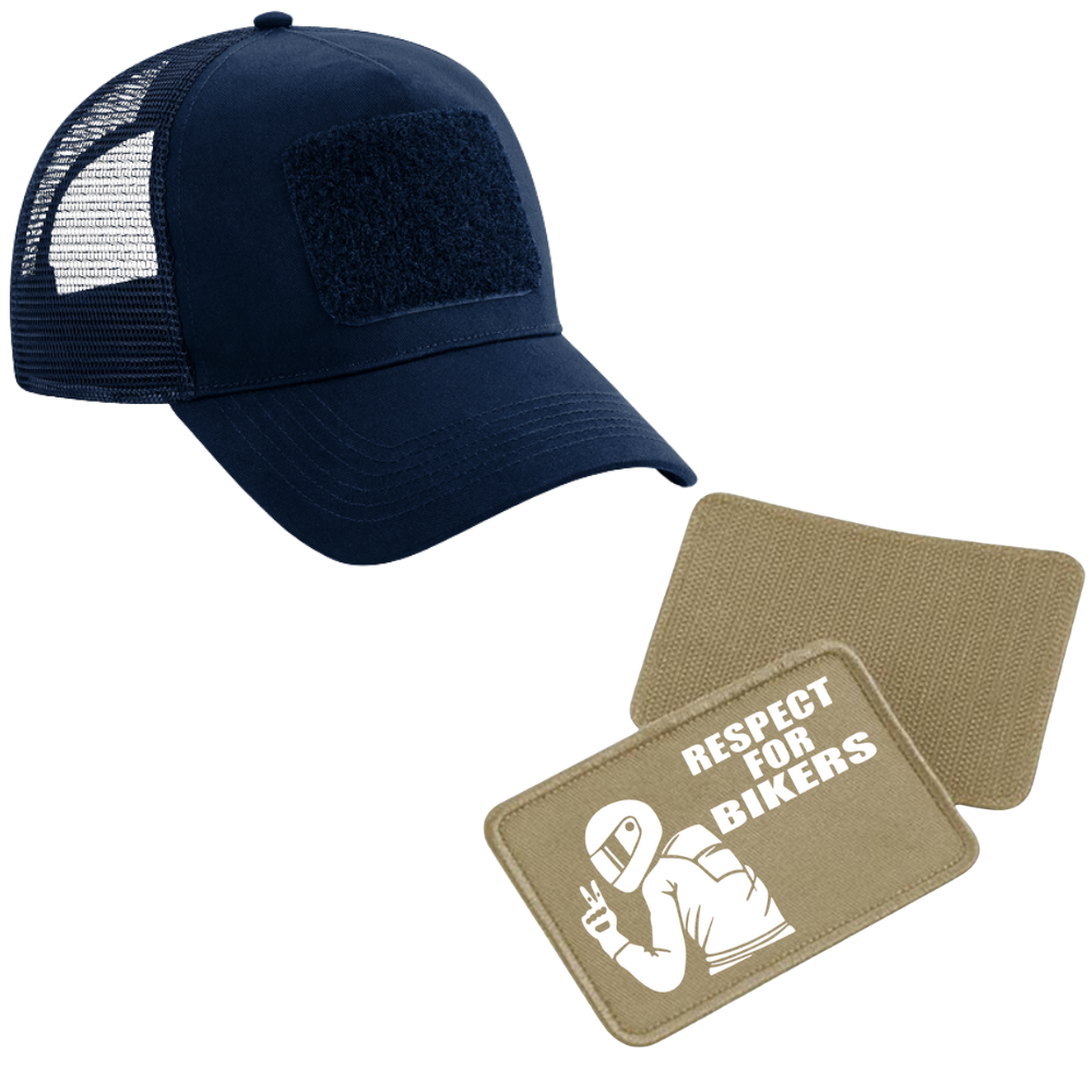 Schildkappe mit Respect for Bikers Patch