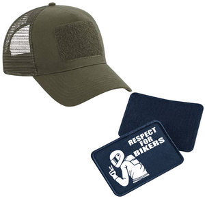 Schildkappe mit Respect for Bikers Patch