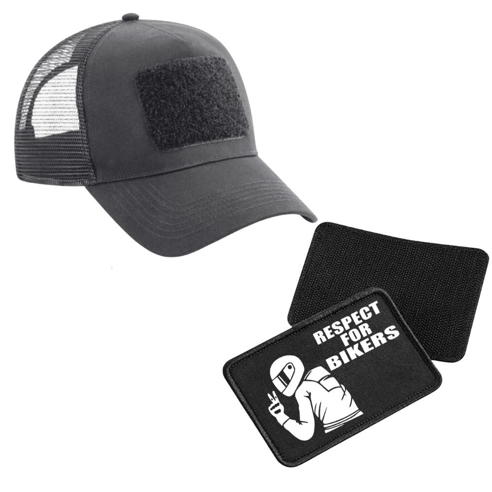 Schildkappe mit Respect for Bikers Patch