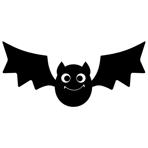 bat with a laughing face