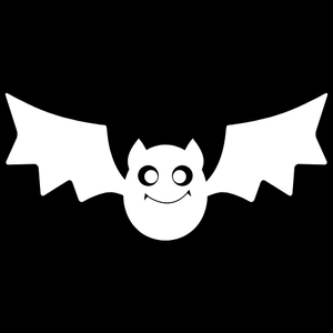 bat with a laughing face