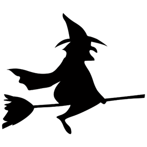 witch on a broom