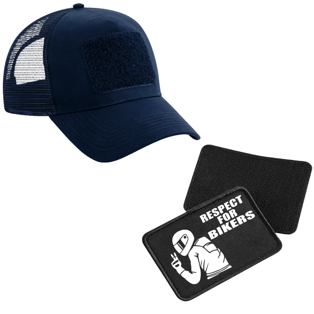 Schildkappe mit Respect for Bikers Patch