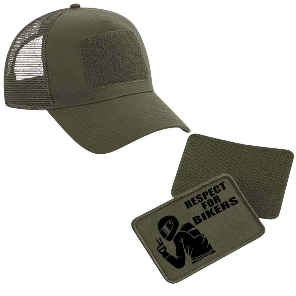 Schildkappe mit Respect for Bikers Patch