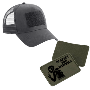 Schildkappe mit Respect for Bikers Patch