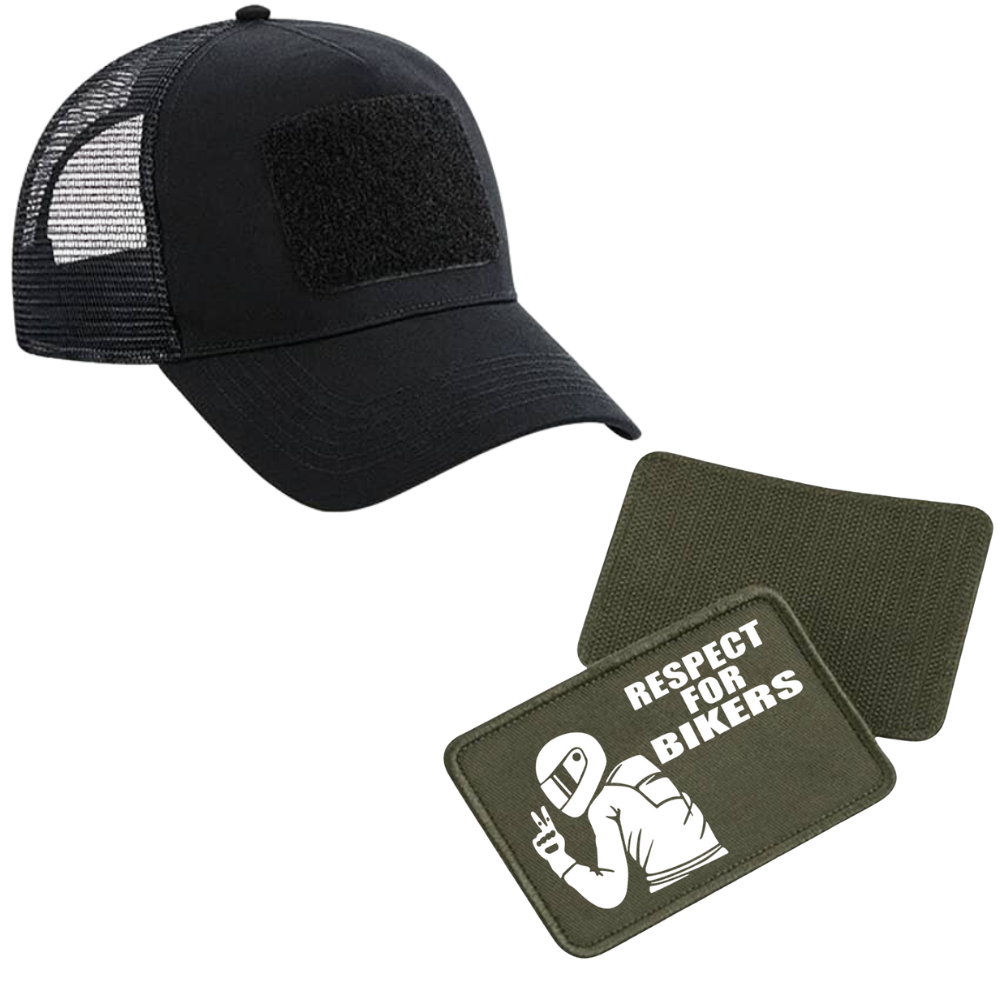 Schildkappe mit Respect for Bikers Patch