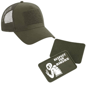 Schildkappe mit Respect for Bikers Patch