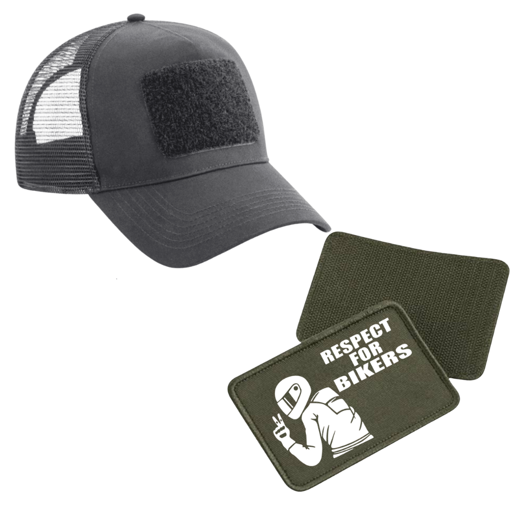 Schildkappe mit Respect for Bikers Patch