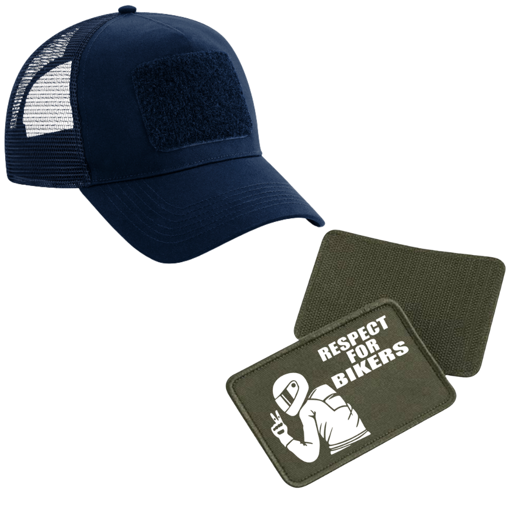 Schildkappe mit Respect for Bikers Patch