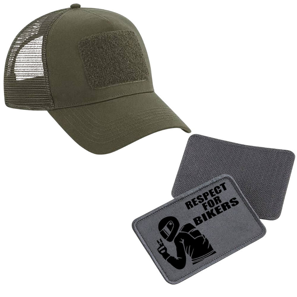 Schildkappe mit Respect for Bikers Patch