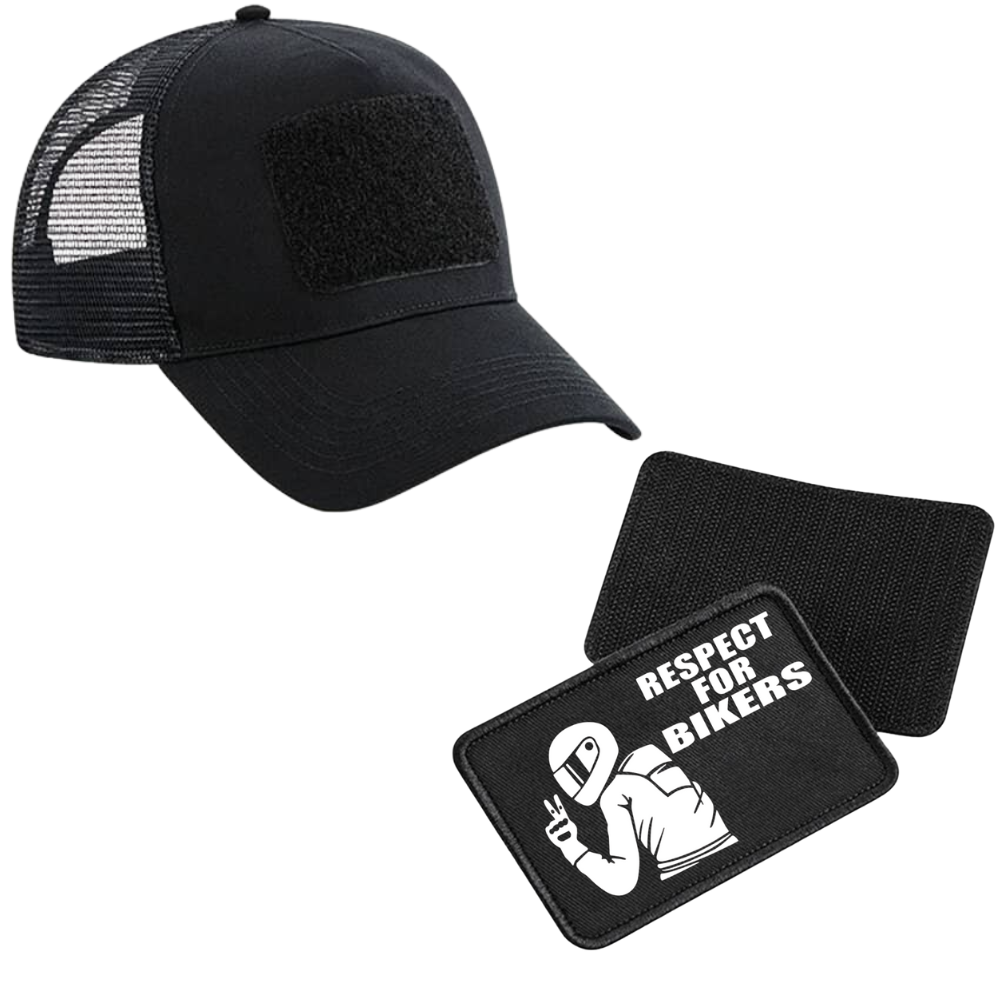 Schildkappe mit Respect for Bikers Patch