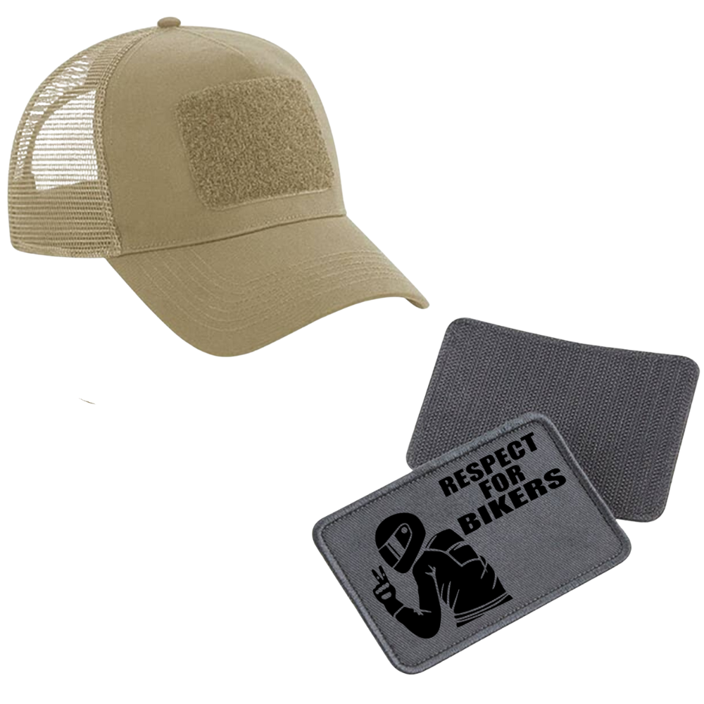 Schildkappe mit Respect for Bikers Patch