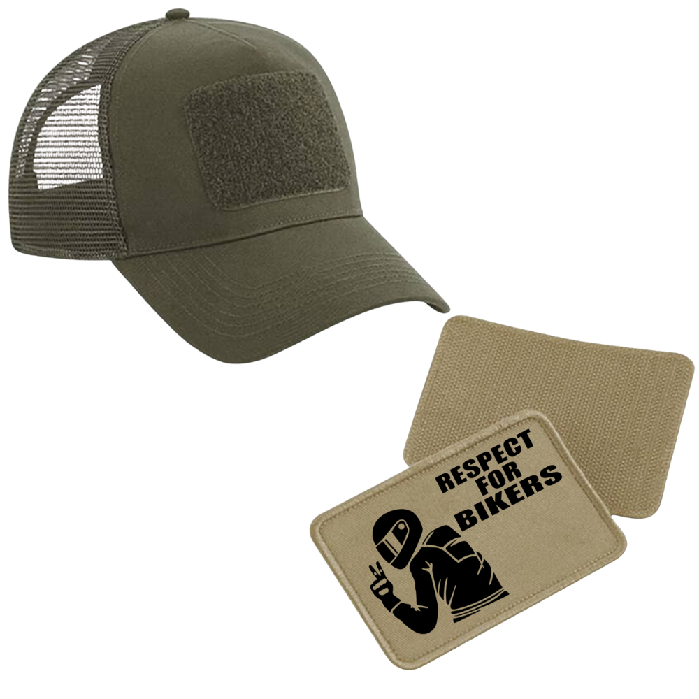 Schildkappe mit Respect for Bikers Patch