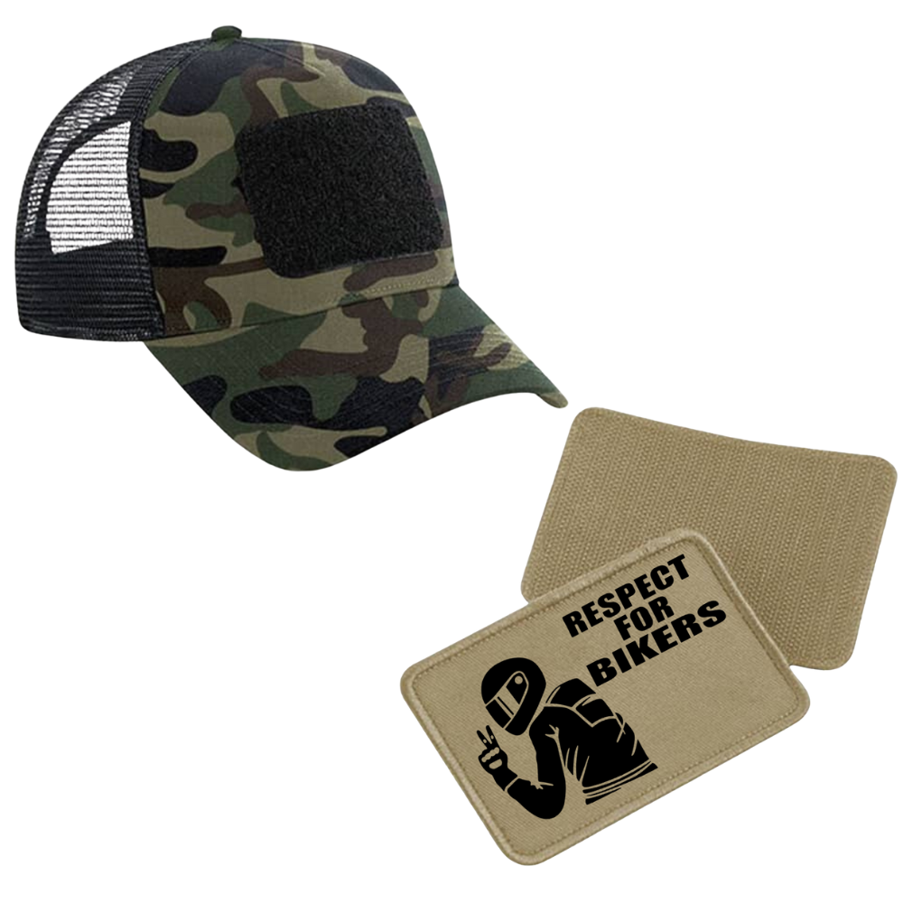 Schildkappe mit Respect for Bikers Patch