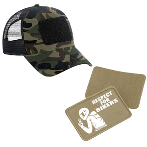 Schildkappe mit Respect for Bikers Patch