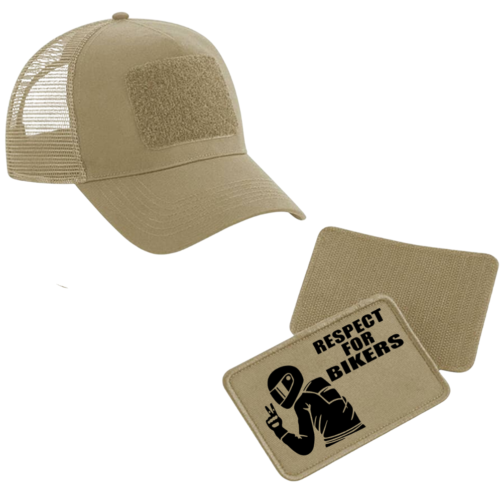 Schildkappe mit Respect for Bikers Patch