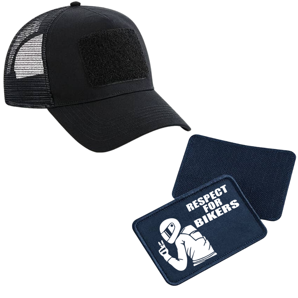 Schildkappe mit Respect for Bikers Patch