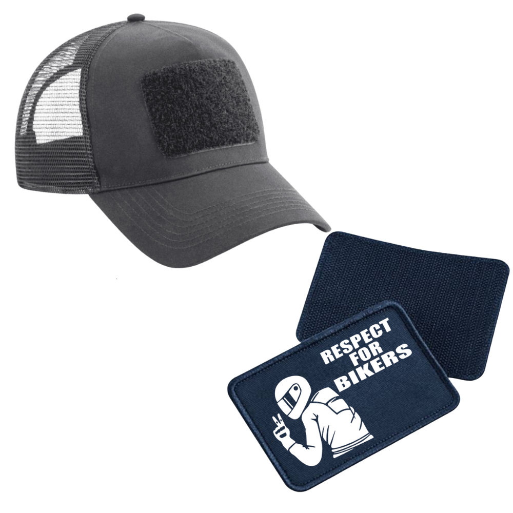 Schildkappe mit Respect for Bikers Patch