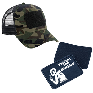 Schildkappe mit Respect for Bikers Patch