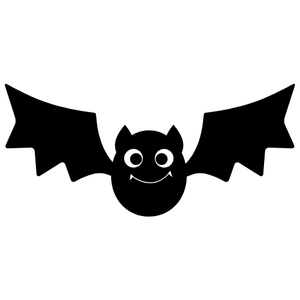 bat with a laughing face