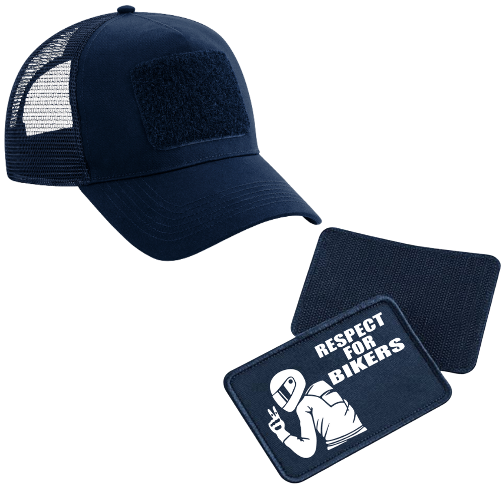 Schildkappe mit Respect for Bikers Patch