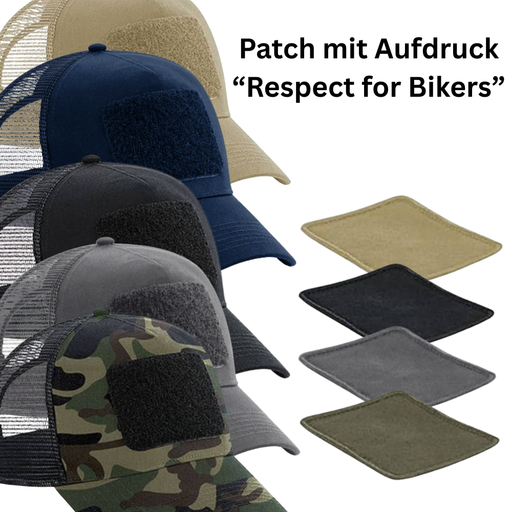 Schildkappe mit Respect for Bikers Patch