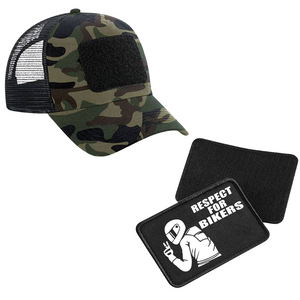 Schildkappe mit Respect for Bikers Patch